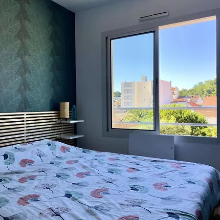 Les Oyats - T3 Renove 55m², Balcon Sud & Parking - Centre-ville Mae-9734 阿卡雄